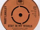 [COOK / GREENAWAY] MARY LANGLEY STAY IN MY WORLD / SUMMER LOVE 1967 UK 7
