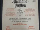 MENGELBERG / BACH Matthaus passion  / PHILIPS minigroove