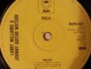 Rare Northern Soul 45.Larry Williams+ Johnny guitar watson.Too Late.Okeh /Epic