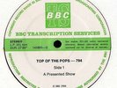 BBC TRANSCRIPTION 1980 - Top Of The Pops #794/ PRETENDERS / MIKE OLDFIELD / UFO