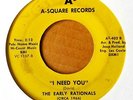EARLY RATIONALS - I NEED YOU b/w GET THE PICTURE - A-SQUARE 45 - KINKS COVER