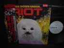 Riot Fire Down Under Japan Orig. PROMO LP OBI INSERT WHITE LABEL NM