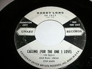 BOBBY LONG  CALLING FOR THE ONE I LOVE/ DID YOU EVER DREAM LUCKY RARE PROMO