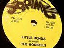 Little Honda-The Hondells 78rpm Prime Records-Rip Chords-Three Window Coupe