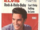 RARE GERMAN ELVIS PRESLEY YEARCOVER 1961  45 RPM  ROCK-A-HULA-BABY
