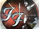 Artistic version FOO FIGHTERS Dave Grohl Clock design . Painted records vinyls.