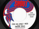 Funk 45 FREDDIE SCOTT (You) Got What I Need/Powerful Love Shout HEAR Samples