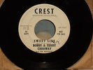 BOBBY & TERRY CARAWAY R&R ROCKABILLY 45 CREST BALLIN KEEN PROMO  US ORIGINAL