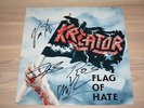 KREATOR SIGNED LP - FLAG OF HATE / AUTOGRAPHED METAL ALBUM - RARE