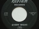 Rare Doo Wop R&B LYRICS Every Night /Come Back Baby RHYTHM 126 Original 45 HEAR