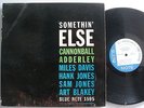 CANNONBALL ADDERLEY Somethin' Else BLUE NOTE 1595 RVG W63rd DG EAR NO r MILES