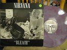 NIRVANA BLEACH RED & WHITE SWIRL VINYL ROCK LP ON SUB POP SP-34 1ST PRESS