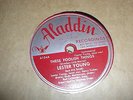 LESTER YOUNG ALADDIN 78 RPM RECORD 124 JUMPIN AT MESNERS'E--