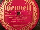Gennett 3059 Original Indiana Five SWEET GEORGIA BROWN 1925 E-