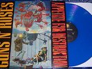 GUNS n ROSES - APPETITE FOR DESTRUCTION LP  BLUE VINYL  BANNED SLEEVE