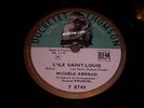 French 78 tours (78 RPM) MICHELE ARNAUD l'île Saint-Louis / Léo Ferré