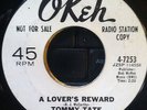Tommy Tate A Lover's Reward/Big Blue Diamonds original wlp Popcorn Soul 45 okeh