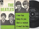 THE BEATLES I Feel Fine.. Danish 45PS EP 1964 ODEON GEOS 225