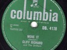 CLASSIC 1958 CLIFF RICHARD 78  MOVE IT / SCHOOLBOY CRUSH  COLUMBIA DB 4178 E-/V+