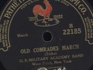 78 RPM RARE WEST POINT ACADEMY  MILITARY BAND ON PATHE 22185(OS) MUST SEE / EE-