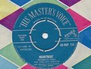 THE ENGLAND SISTERS*JOHN BARRY heartbeat 1960 UK BLUE HMV 45 BUDDY HOLLY