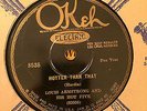 Okeh 8535 Louis Armstrong Hot Five w LONNIE JOHNSON Hotter Than That VG+  78 rpm