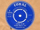 BUDDY HOLLY listen to me*words of love 1962 UK CORAL DEMO 45