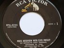 ELVIS: PRESS INTERVIEW / NEWSREEL - RARE ELVIS SAILS 1958 PROMO VG++ 45rpm
