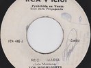 LOS MOONLIGHTS  Rosa Maria / Mi Cadillac CUMBIA RCA VG+ 60's PERU 45