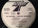 Frank Zappa White Label Promo Germany On Diskret The Mothers Overnight Sensation