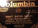 HOT 1920s JAZZ 78 RPM CLARENCE WILLIAMS Shout Sister Shout Col 2243 SUPER CLEAN