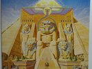IRON MAIDEN POWERSLAVE WHITE LOGO TITLES RARE 1985 LP BRAZIL VINYL INSERT
