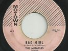 1959 VERY RARE NORTHERN SOUL-MOTOWN G1 /G2-THE MIRACLES-BAD GIRL-45-RARE FIND