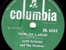 RARE 1961 CLIFF RICHARD 78 THEME FOR A DREAM / MUMBLIN' MOSIE SA COL. DSA 383 V+