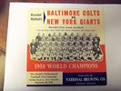 Baltimore Colts NY Giants championship game 1958 vinyl record ORIGINAL MAILER