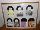 Beatles Christmas Fan Club Christmas 7-inches 45s in Huge Magnificent Frame RARE
