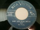 1955  Elvis Presley  45 Record  Baby Let's Play House   RCA  Canada Blue Label
