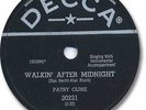 Rare PATSY CLINE Country 78 RPM Record Walkin' After Midnight/A Poor Man's Roses