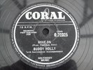 BUDDY HOLLY RAVE ON RARE 78 RPM RECORD