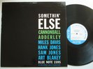 MILES DAVIS CANNONBALL ADDERLEY Somethin' Else NM BLUE NOTE 1595 DG LP RVG Ear