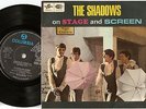 THE SHADOWS ON STAGE AND SCREEN EP 45+PS 1967 CLIFF RICHARD INSTRUMENTAL GUITAR