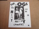 THE DOGS In Heat 1977 original FLYER SF Mab punk kbd Slash Your Face