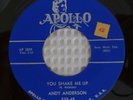 ANDY ANDERSON You Shake Me Up b/w Way She Smiled Orig APOLLO Rockabilly 45 VG++