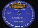 BRENDA LEE - Bigelow 78 RPM BRAZIL ========DIFFERENT of lp mono 45 7 elvis promo