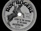 ROY ROGERS   RARE    VOCALION  PICTURE LABEL  78