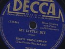 78 RPM RARE BLUES SINGER PEETIE WHEATSTRAW ON DECCA 7837 MUST SEE / EE-