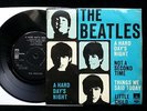 THE BEATLES A Hard Days Night EP 45/PS 1st Press Danish Parlophone GEOS 222 EX