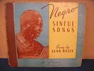 Lead Belly Leadbelly NEGRO SINFUL SONGS Musicraft 31 78 Album - Fred Gerlach's