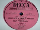 ELLA FITZGERALD You'll have to swing it 78 DECCA 28774 PROMO RECORD