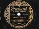 78 RPM1706 -- Frankie Trumbauer and his Orchestra, Brunswick 7629, E+ jazz